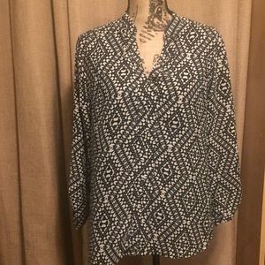 Black and White Blouse